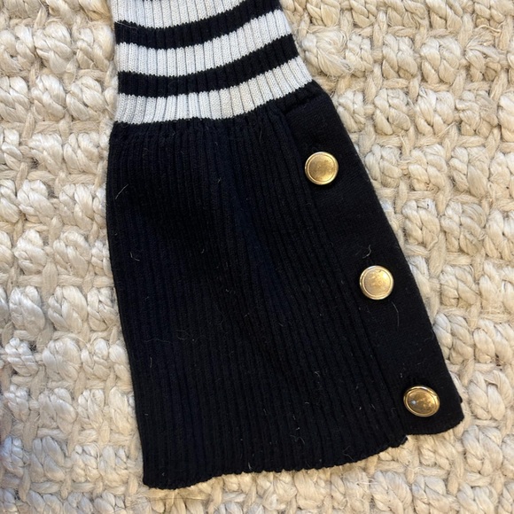 Anthropologie Maeve Striped Bell Sleeve Arlowe Polo Sweater size XXS - Picture 5 of 5